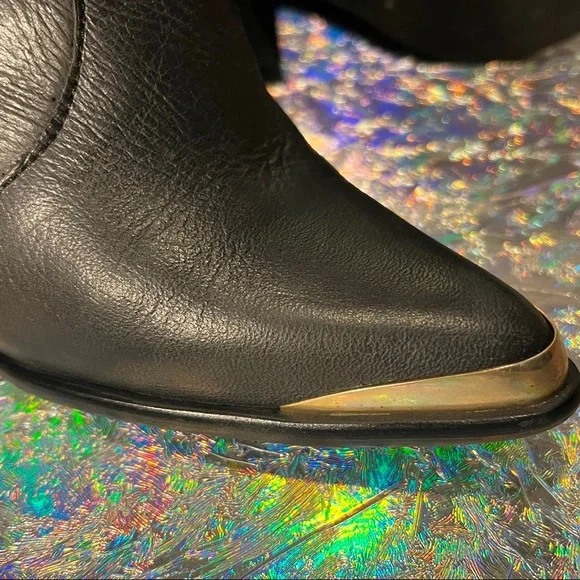 Jeffrey Campbell boots with Gold buckles. Size 7. Excellent condition! - Picture 9 of 14